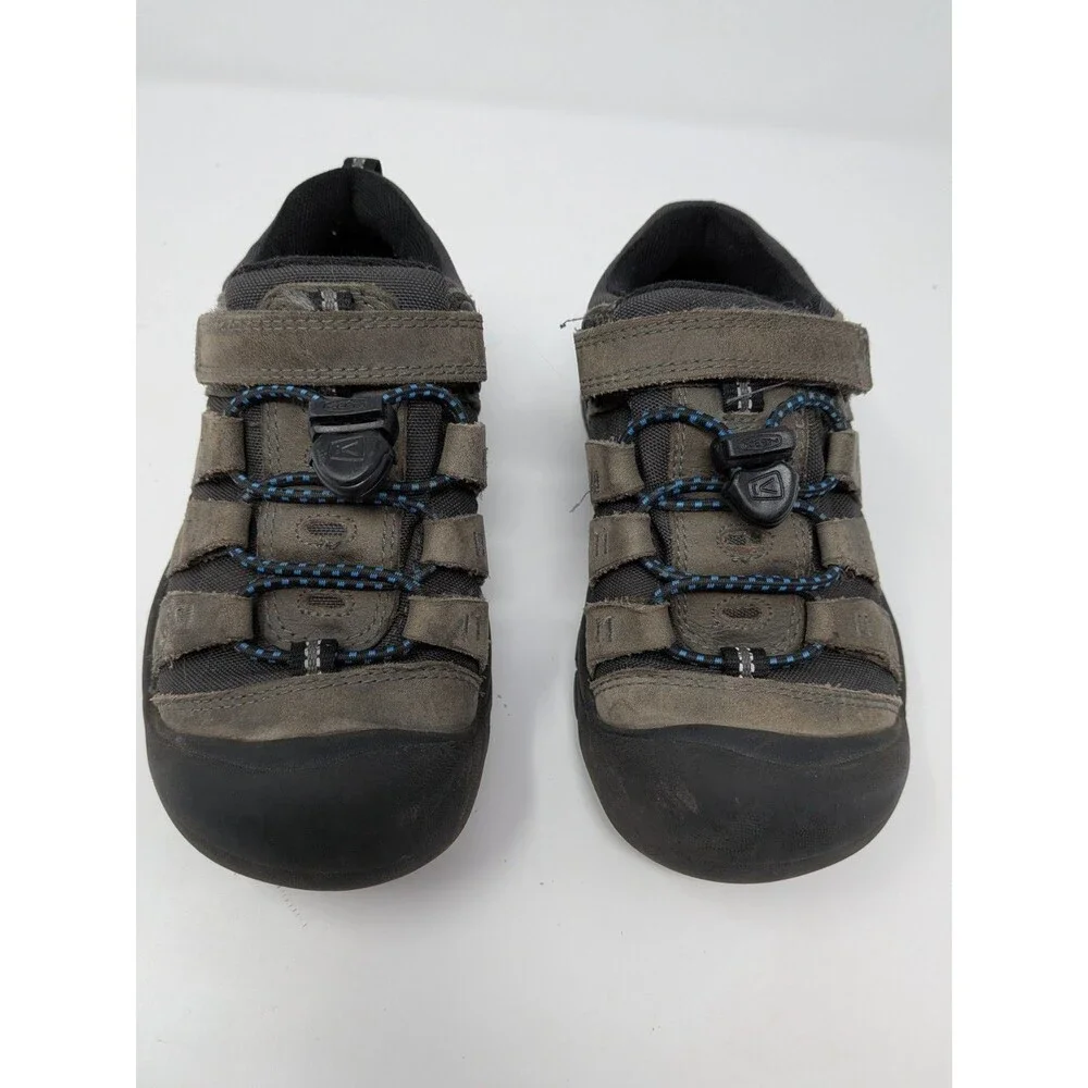 KEEN Newport Kids Size 13 Gray Leather Closed Toe Sport Sandals Adjustable
